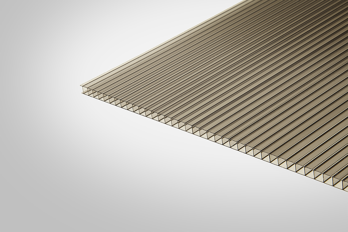 Сотовый поликарбонат Полигаль 8,0 мм 2100x9000 мм бронзовый 42% ГОСТ